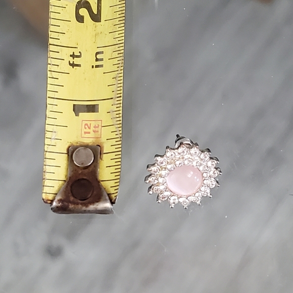 1 Ct Rose Quarts Vintage Elegant Pink Stud Earrings Moissonite Round Cut Sparkle - Picture 4 of 5